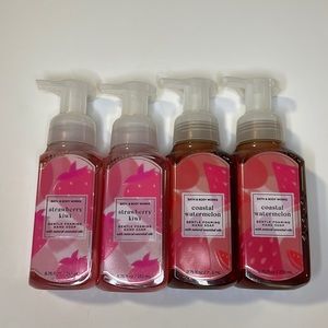 Costal Watermelon & Strawberry Kiwi Bath & Body Works Foaming Hand Soap Bundle